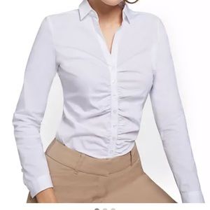 New York & Company Button Down Stretch Dress Shirt